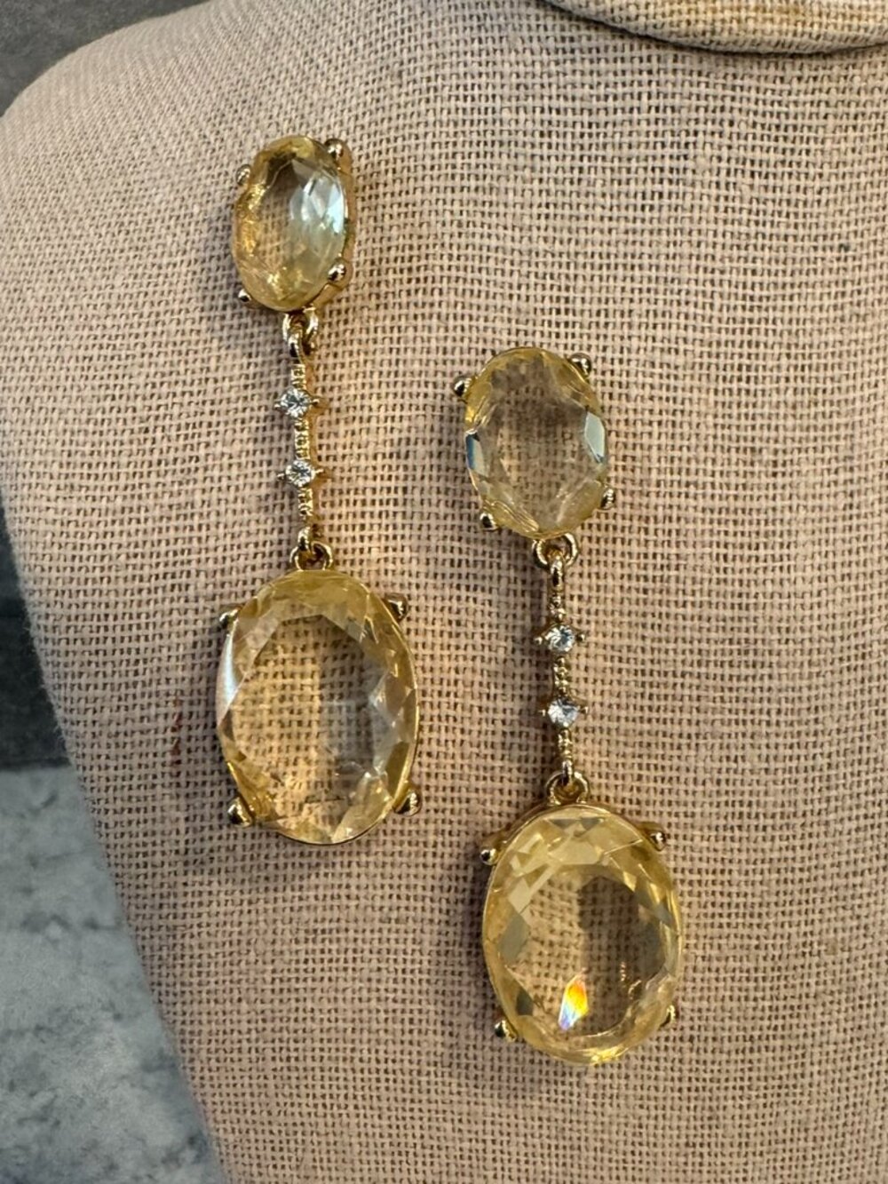 Crystal Drop Earrings - 2"